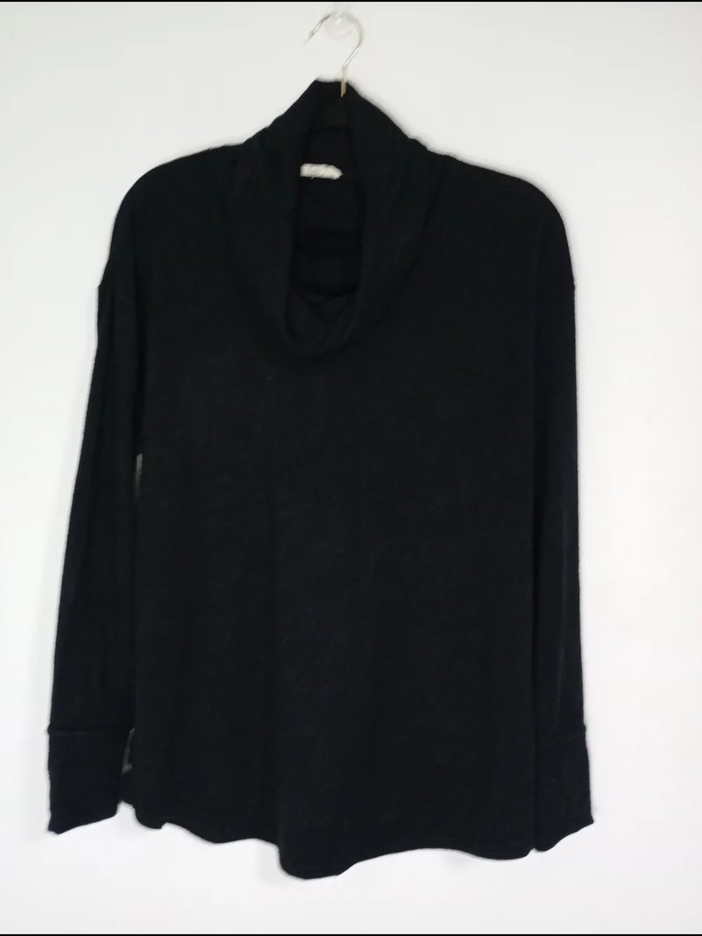 Jane and Delancey Black Cowl Neck Pullover Sweater Size L Women's